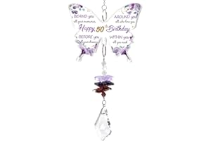 TheGiffter 50th Birthday Gifts for Women, 50th birthday decorations Acrylic Crystal Suncatcher for Mum Sister Wife, Happy 50 Year Old Presents for Women Friends Female, Ideal 1975 Gifts for Bestie