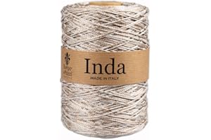 BORGO DE' PAZZI FIRENZE Cordino per Borse a Uncinetto, 2mm in Polipropilene (Beige melange 10), Filati per Uncinetto e Ferri, Made in Italy, BORGO DE’ PAZZI FIRENZE