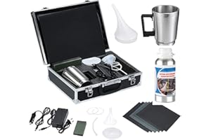 TONZACK Kit de Restauration de lentille de Phare de Voiture Restauration de lentille de Phare Oxydation Jaune Vague Scratch Restore Outils de Nettoyage de Polissage, Prise UE (A) (800g)