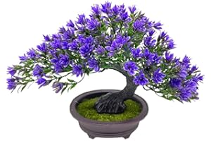 Fycooler Artificial Bonsai Tree Realistic Artificial Japanese Juniper Tree Fake Plants - Decorative Artificial Trees Faux Plants in Pots for Home Decoration,Office/Windowsill/Yard,Zen Garden Décor