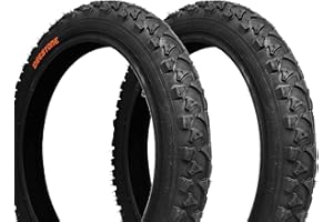 ECOVELO 2 Black Tyres 16 x 1.75 (44-305) for MTB Child | Bicycle Tyre Mountain Bike