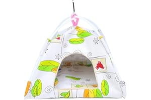 Vinnykud Papageienzelt mit Kissen Vogel Papagei Hängematte Abnehmbar und Waschbar Hängen Höhle Käfig Vogelnest Hütte Zelt Bett