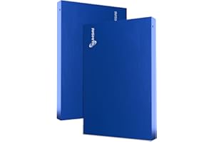 SUHSAI Disco rigido esterno portatile Unità di archiviazione HDD USB 2.0 500 GB Disco rigido di trasferimento dati ultra sottile ad alta velocità compatibile con PC, Mac, Windows, desktop (blu)