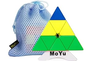 OJIN Moyu MoFang JiaoShi Meilong Pyraminx M 3x3x3 Pyraminx M Pyraminx Würfel Pyramide Puzzle Dreieck Vierachsiger Tetraederwürfel mit einem Würfelstativ und Einer Würfeltasche (Mehrfarbig)