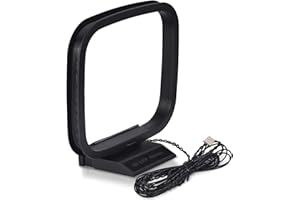 Bingfu Antena FM Am Bucle con Conector Mini 3 Pines Antena Radio FM Am Interior Casa Dipolo 75 Ohmios para Sharp Pioneer Oenon Onkyo Bose Sherwood Yamaha Sistema Receptor AV Estéreo