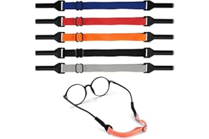 BNXF 5 Pcs Adjustable Glasses Strap, Colorful Elastic Non-slip Rope, Universal Eyeglasses Strap, Sunglass Holder Strap, Sunglass Strap, Universal Eyeglasses Strap for Men Women Kids (4 Colors)