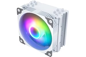 Vetroo V5 White CPU Air Cooler w/ 5 Heat Pipes 120mm PWM Processor Cooler for Intel LGA 1700/1200/115X AMD Ryzen AM4 w/Addressable RGB Lighting Sync