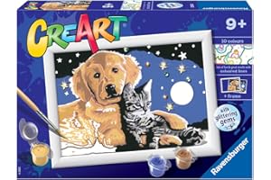 Ravensburger - CreArt Serie E, Cielo Estrellado, Pintura por Numeros, Kit de Pintura para Niños, Juego Educativo para Niños de 9+ Años, 18x13 cm