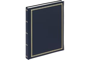 Walther Design Album Photo Bleu Album autocollantAlbum Autocollant Autocollant en Similicuir avec gaufrage, Monza SK-124-L