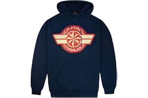 VANILLA UNDERGROUND Marvel Captain Marvel Logo Womens Navy Hoodie