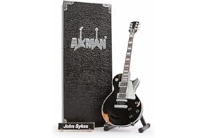 Axman John Sykes (Thin Lizzy/Whitesnake) Miniature Guitar Replica - Music Gifts - Handmade Ornamental 1/4 Scale - Includes a Display Box, Name Tag and Miniature Guitar Stand