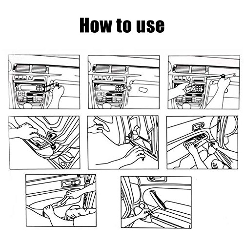 Panel Werkzeug zum Entfernen 12 PCS – PREMIUM Auto Trim Polster Entnahme-Set für Tür Formen Dash Panel Demontage Werkzeug Auto Radio Audio installieren Tür Clip Pry Tool Universal KFZ Stereo Umbau Toolkit - 2