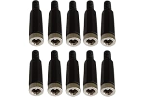 AERZETIX: 10x Enchufe conector Jack adaptador de alimentación - recto DC 5.5/2.5mm - para soldar - C42286