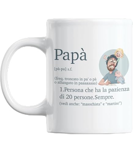 Tazza Papà Gamer – In Pratica Un Papà Normale Ma Molto Più Figo, Regalo Divertente Per Festa Del Papà, 11oz