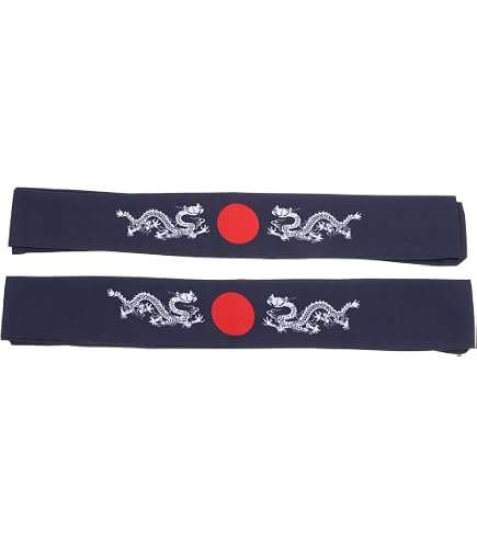 Lot De 12 Bandeaux Japonais Ninja Pour Karaté, Cuisine, Yoga - Tissu Respirant, Imprimé Exclusif, Unisexe