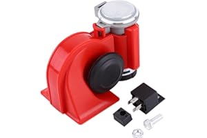 MADEZZ Bocina de aire eléctrica, trompeta de doble tono de 12V Súper fuerte bocina de aire eléctrica caracol bomba eléctrica sirena coche motocicleta