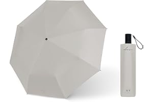 AMBRA UV PROTECTION Ambra UV: Paraguas automático con protección UV. Paraguas plegable resistente al viento para lluvia y sol. 330g 27x6cm definitivo