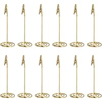 thumbnail image 2 of 12-Piece Silver Place Card Holders - Stainless Steel Memo Clips With Base For Weddings, Office, Parties 2 of 10