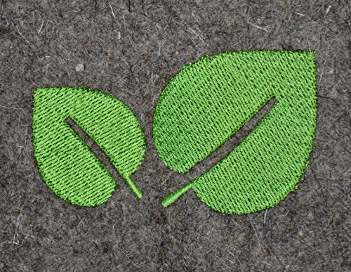 hochwertige Saunamütze / Saunahut / Saunakappe aus Filz (Sauna Zubehör) Hut Mütze Kappe Kopfbedeckung für die Sauna (Birkenblatt) - 4