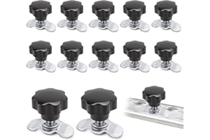 ELNLE 12 x Schraubfitting Airlineschiene m8x20 Airline Fitting Schienen Endbeschlag Fittinge, Zubehör Airlineschienen Zurrschienen Verzinkt Airlineverschraubung, 500daN, für Airlineschienen