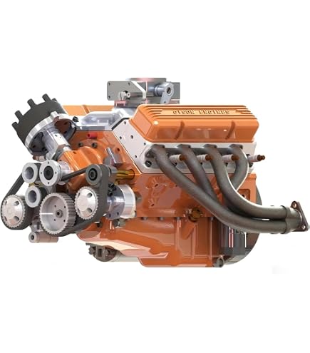 Kit Moteur Stirling V8 à Monter – Modèle Mini Moteur Fonctionnel – Simulation Dynamique Mad RC
