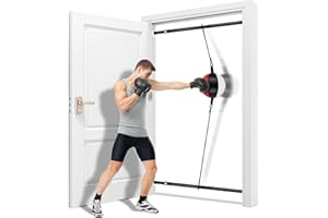 NZQXJXZ Doorway Punching Bag Double End Bag for Boxing, No Wall Installation Boxing Training Set with Bungee Cords and Extendable Pole, Double End Punching Ball Striking Training Equipment at Home Gym