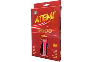 Atemi Pro Line 2000 Raquette de Tennis de Table légère | Contrôle et Puissance supérieurs | Recette en Caoutchouc approuvée par l'ITTF | Matériaux naturels | Idéale pour Tous Les Niveaux | Poignées,