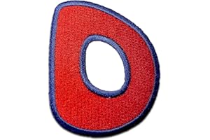 CATCH THE PATCH Alfabeto/Lettera rosa Patch - Toppe termoadesive Patch Toppa ricamate, misura: 0 x 0 cm, Alphabet/Buchstabe:Buchstabe D - 6.3x5cm