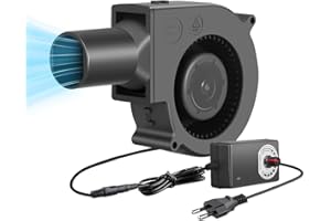 VIHBRAI Ventilador radial, turbina, ventilador de 12 V, 120 mm, ventilador radial ajustable, turbina, turbina con regulación de velocidad, ventilador para aparatos de calefacción, barbacoa, picnic