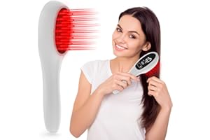 PUPCA Peine láser para el crecimiento del cabello con luz roja y azul para la pérdida de cabello, cuidado del cabello y activación folicular, peine anticaída para hombres y mujeres
