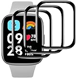 Pellicola Vetro Temperato Compatibile per Xiaomi Redmi Watch 3 Active, [3 PezziVetro Temperato Pellicola Protettiva][Impermea