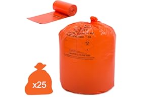 Hpc Heavy Duty orange Clinical Waste Bags - 90 L - 25 Bags