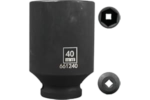 Flewdart bussola lunga esagonale 1/2" 40mm, chiave a bussola 40 mm 1/2, Lunghezza 78 mm, acciaio al cromo molibdeno, CR-MO (40mm)