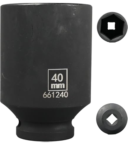 FortuneGlobe 35 mm 1/2 inch 12-kant, slagdop 1/2 35 mm chroom