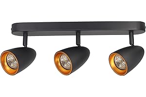 ‎EDO EDO Punktowa oprawa sufitowa OVO 3 Black Gold listwa spot sufitowy potrójny regulowany czarny, pierścień złoty 3xGU10 IP20 EDO777241