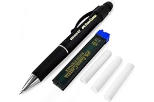 Faber-Castell Grip Plus Mechanical Pencil - 0.7mm - Black Barrel + Super-Polymer 0.7mm HB Leads + Eraser Refills