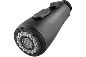 REACHMALL Ersatz-Sprühkopf für Küchenspüle, ausziehbar, ABS, Schwarz