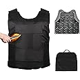 aleawol Stab Proof Vest with Plates, Front and Back Tactical Stab Proof Vest, Adjustable, Concealed Vest Stab Resistant Clothing Armour Vest for Body Protect