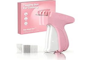 FUNCETENDS Stitch Gun for Clothes, Tag Attacher Guns, Micro Stitch Gun with 1000 Fasteners & 5 Needles, Compact and Portable, Clothes Tagging Gun for Socks, Hats
