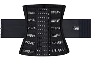 Embhlitfe Women's Waist Trainer Adjustable Tummy Tucker Sweat Belt Compression Garment for Slimming Fitness Workout