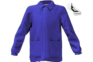 siggi Grembiule Casacca Scuola Elementare Bambino con Chiusura Zip, colore Bluette, taglia 11 anni - 146 cm