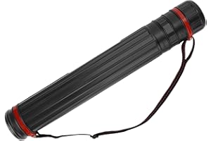 DEWEL Teleskop Posterrolle A1, Transportrolle Zeichenrolle, 45–75cm, Köcher für Bilder Poster und Flipchart Papier, Länge und Tragegurt verstellbar, Kunststoff(1 Stück)