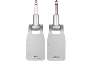 Btuty Sistema de guitarra inalámbrico, transmisor y receptor de 2.4 G, batería de litio recargable, rango de transmisión de 30 m, para bajo de guitarra eléctrica