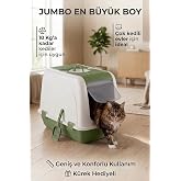 Flex Jumbo Boy Kedi Tuvaleti, 46x66x52 cm, Filtreli ve Kum K&uuml;reği Hediyeli - VN11102