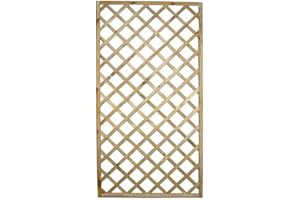 milani home Grigliato in Legno da Giardino Pannello Grigliato in Legno di Pino Impregnato in Autoclave per Esterno 90 X 180 Cm