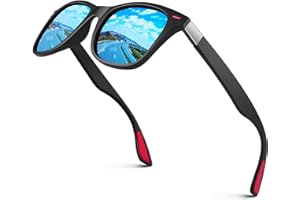 GQUEEN Gafas de sol Polarizadas Rectangulares Clásicas de Madera Para Hombres y Mujeres con Protección UV MOS07