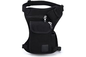 XIEBEN Canvas Drop Leg Bag Hiking Waist Pack for Men Women Outdoor Travel Sports Tactical Military Motorcycle Bike Cycling Riding Thigh Fanny Pouch