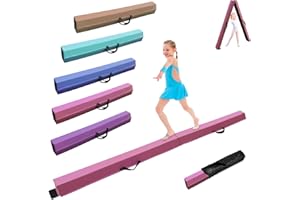 SPORTBOB poutre gymnastique pliable 240/270/300 cm PU cuir poutre de gymnastique,base en caoutchouc antidérapante, poutre de gymnastique pour l'entraînement, pratique, entraînement professionnel à domicile