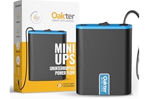 Oakter Mini UPS for 12V WiFi Router Broadband Modem | Backup Upto 4 Hours | WiFi Router UPS Power Backup During Power Cuts | 