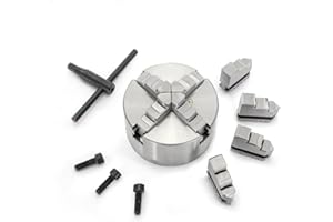 RATTMMOTOR 4-Backenfutter, Dreibackenfutter 100mm K12-100 Drehbankfutter, Selbstzentrierendes 4-Backen-Spannfutter Werkzeugmaschine für CNC Drehmaschine